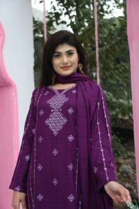 Portrait of fashion model Sia Khan during a professional editorial photoshoot with a stylish and confident look.