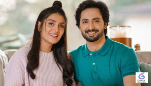 Pakistani actor Danish Taimoor wearing a modern outfit in a professional portrait.