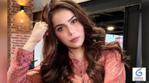 Pakistani actress Ghana Ali posing for a portrait photo.