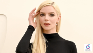 Anya Taylor-Joy poses for photographers amid online discussions about her role in the upcoming Lord of the Rings movie.