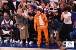 Timothée Chalamet, Ben Stiller, Spike Lee, and other celebrities attend Game 3 of the 2026 NBA Finals at Madison Square Garden to support the New York Knicks.