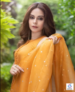 Amar Khan Pakistani actress portrait showcasing her elegant style and graceful personality