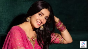 Ayeza Khan posing during a professional photoshoot in 2026, showcasing the Pakistani actress and model.