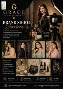 Professional brand shoot photography services by Grace Production for businesses and brands