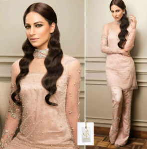 Cybil Chowdhry posing elegantly during a fashion photoshoot showcasing her modeling career and timeless style