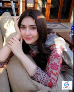 Dur-e-Fishan Saleem posing confidently for a modern portrait, reflecting her signature elegance and charm.