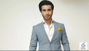 Feroze Khan posing during a promotional photoshoot for his latest Pakistani television drama in 2026