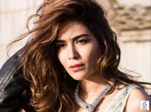 Humaima Malick at a fashion photoshoot, highlighting her successful career as a Pakistani actress, film star, and model.