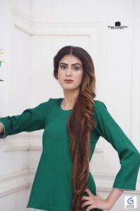 Zainab professional fashion model portrait with a graceful appearance and modern style