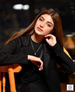 Kinza Hashmi Pakistani actress portrait looking elegant in traditional Pakistani outfit with natural makeup and soft expression