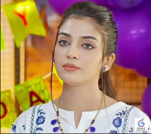 Laiba Khan Pakistani TV actress smiling in a drama scene with natural look and elegant style