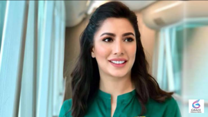 Mehwish Hayat biography image showing the famous Pakistani actress known for her popular movies, dramas, and television appearances.