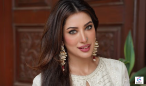 Mehwish Hayat looking stunning in a red carpet appearance highlighting the famous Pakistani film and television actress.
