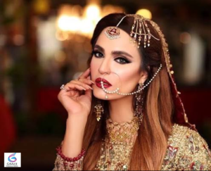 Nadia Hussain elegant photoshoot showcasing Pakistani model, actress, and entrepreneur profile details.