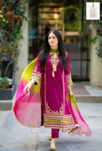 Nooray Bhatti portrait highlighting her beauty, glamorous style, and charming appearance
