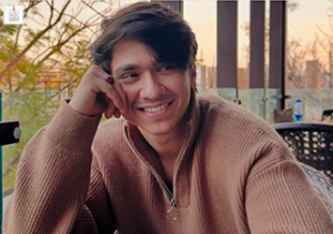 Close-up portrait of Samar Jafri showcasing his signature style and confident look during a promotional photoshoot.