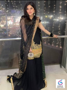 Pakistani television star Sanam Baloch known for her acclaimed drama performances, elegant style, and on-screen presence.