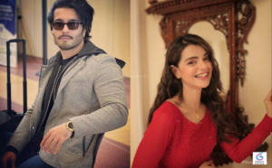 Srha Asghar posing elegantly in a beautiful outfit showcasing her acting career and stylish personality.