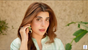 Urwa Hocane posing during a professional photoshoot in 2026, showcasing the Pakistani actress and model.