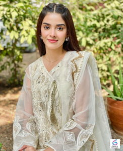 Zainab Shabbir posing during a professional photoshoot in a stylish traditional outfit, showcasing the Pakistani television actress known for her popular drama roles.