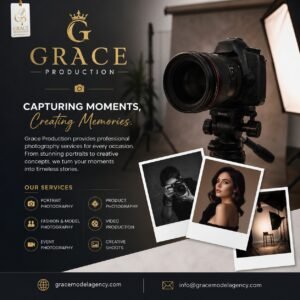 Grace Production professional photography services for weddings, events, portraits, and brand shoots