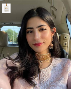 Pakistani actress Anam Hussain appearing in a television drama