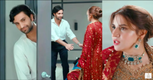 Dananeer Mobeen as Roshi alongside Ahad Raza Mir in Meem Se Mohabbat drama