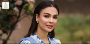 Mahenur Haider Pakistani actress posing for a stylish portrait