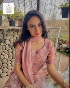 Mehar Bano Pakistani actress wearing a stylish outfit during a professional photoshoot