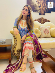 Minsa Malik Pakistani TV actress smiling during a professional photoshoot