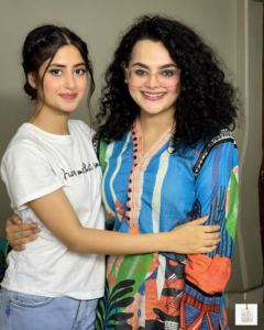 Pakistani actress Qudsia Ali during a stylish public appearance