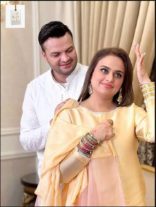 Sobia Khan in a stylish traditional outfit at an event