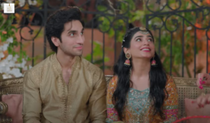 Sehar Khan and Hamza Sohail portraying Umeed and Farjad in Fairy Tale