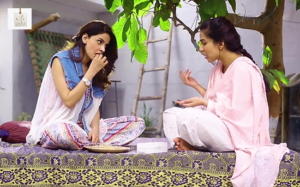 Saba Qamar portraying Mannat in the intense Pakistani serial Cheekh