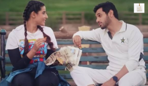 Hareem Farooq with Wahaj Ali during 22 Qadam drama scenes