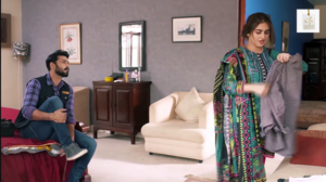 Hiba Bukhari and Ali Abbas in a scene from Deewangi
