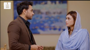 Hina Tariq and Ali Ansari during their Naqaab drama collaboration