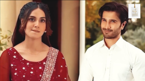 Iqra Aziz and Feroze Khan portraying Mahi and Farhad in an emotional scene from Khuda Aur Mohabbat