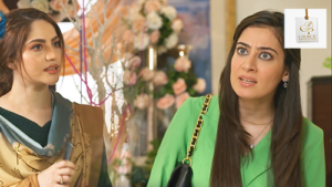 Neelum Muneer and Feroze Khan in an emotional scene from Khumar