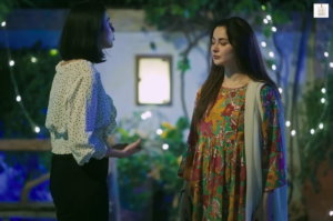Hania Aamir and Wahaj Ali in an emotional scene from Mujhe Pyaar Hua Tha