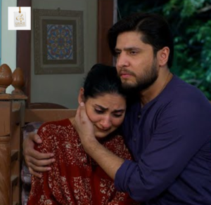 Sana Askari portraying her character in Bajjo with Arez Ahmed