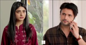 Sehar Khan in a memorable scene from Pakistani drama Jafaa