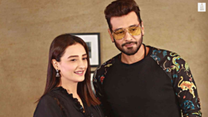 Momal Sheikh during her Dil-e-Momin scenes with Faisal Qureshi