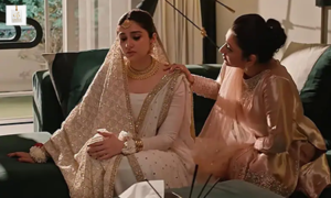 Dur-e-Fishan Saleem and Sheheryar Munawar in a Pakistani entertainment feature
