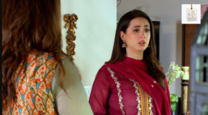 Komal Aziz and Affan Waheed share a dramatic moment in Kasa-e-Dil