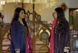 Aina Asif and Samar Jafri in memorable scenes from Mayi Ri drama