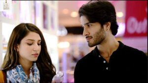 Ramsha Khan as Hamna in Ishqiya, highlighting her complicated relationship with Feroze Khan's character.