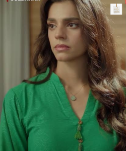 Sanam Saeed and Emmad Irfani in the Pakistani drama Gulbahar, sharing an intriguing on-screen dynamic.