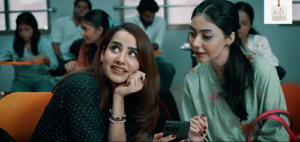 Saniya Shamshad and Haroon Shahid in an emotional scene from Uswah